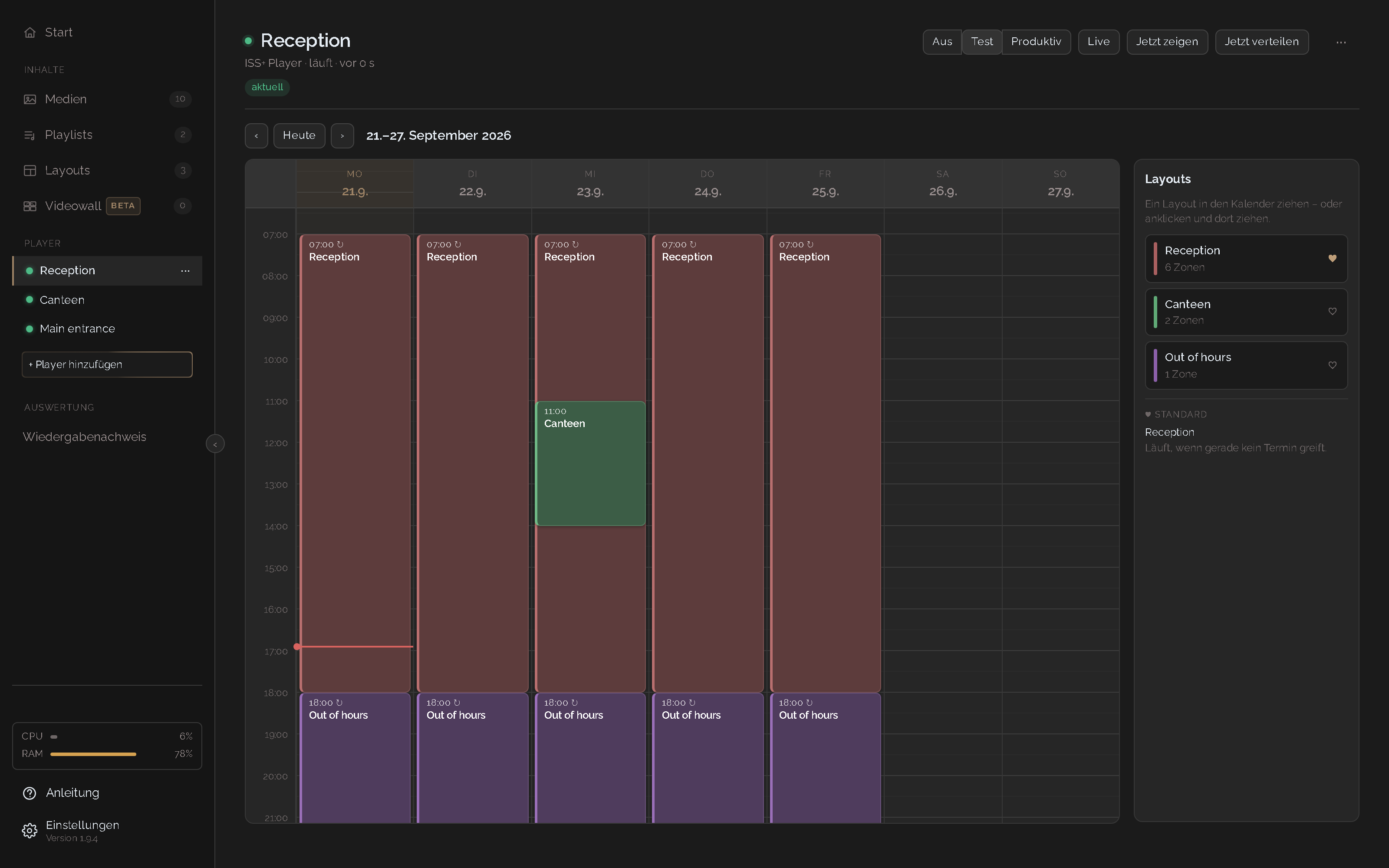 Im Kalender planen